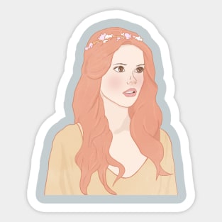 Pastel color girl Sticker